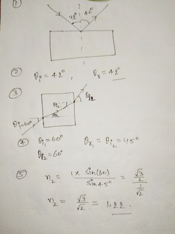 40 40 Vo = 42° Ox - 42 3 TH 0:- 600 4 04 = 60° Os, = 0; = 450 Of = 66 lx sincool sin 45° M 11 1.22