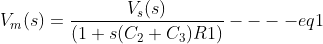 V(s) Vm (s) (1s(C2C3) R1) eq1