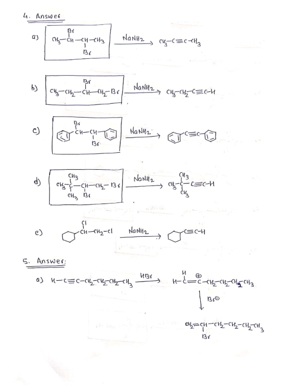 4. Answer ༧ གང་ཡིན་ལ་འདང | མ་པ་ ༨ ཨཱ་ཝ་པ་ By -CA CATCH NaNH2 ECH 3/ At [ ... c—c/p-cl—cv= 3 - J NaNlH2 Ch 116-C=C-H CH- བབ་པའ