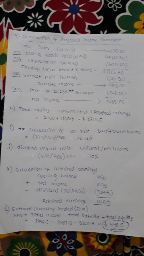 9) Construction of protected Income Statement Net Sales (wina) - 6670.00 S cost of goods sold (w nb) (17927.50) E Depreciatio