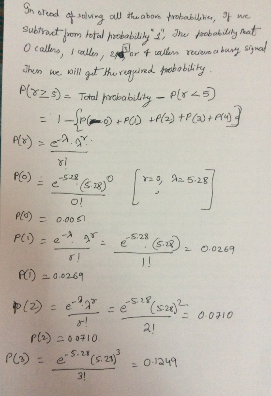Instead of solving all the above probabilities, of we subtract from total probability & I, The probability that O callers, I