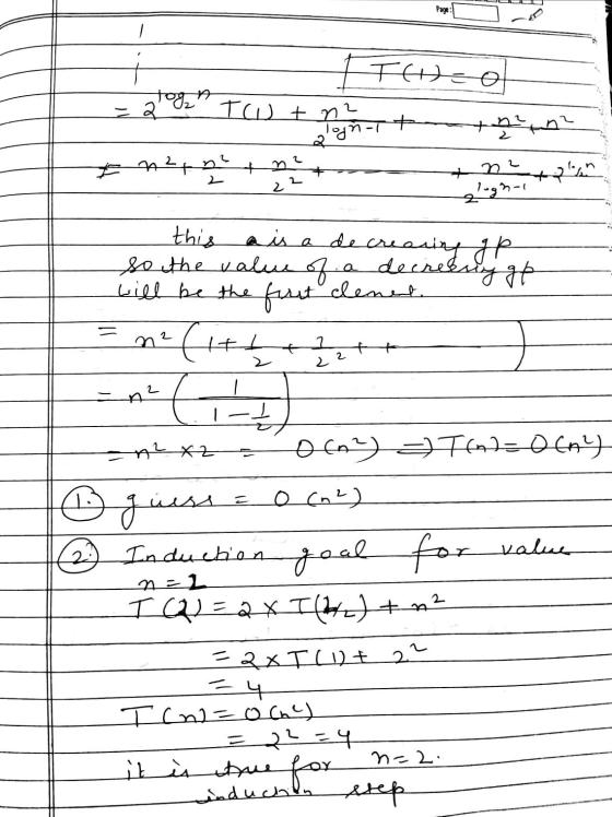Page togen IT T() = 0 Twt n? lon th 2 + 2 In 20² + n? 2 2 n +7 lughal 2 2 this is a decreasing ge so the value of a decreenin