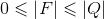 0< F<Q