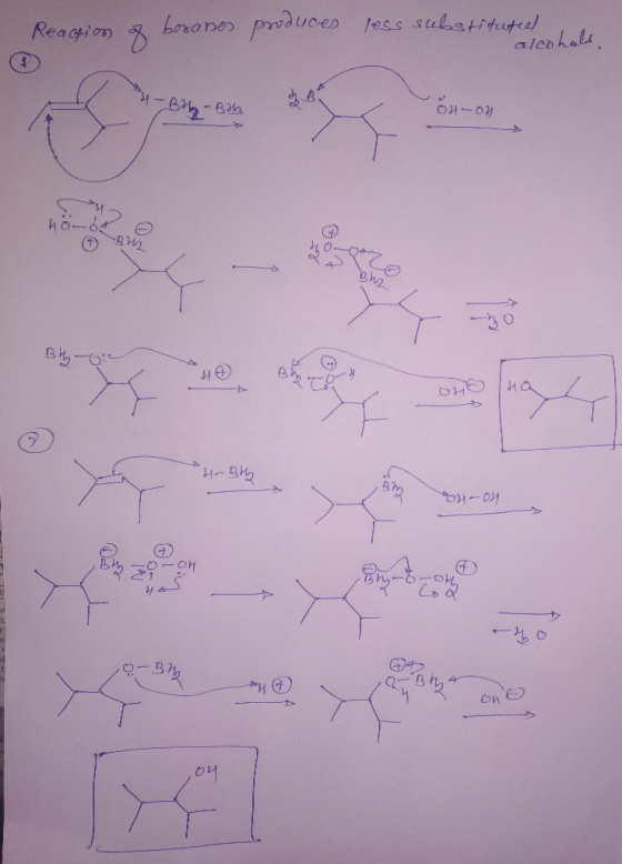 Reaction of borones produces less substitute alcohols - Bay-Bh OH-O HO-04 hong O, Bh THO 010 Hroth 04-04 By -o-on Banyozono T