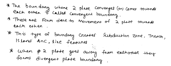 Tha boun dany whene 2plate Convenges (on) Comes towonds Convengent boundany Caled each othen These ano а phate FOnm dee to to