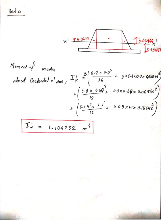 Paul a x 10.0277 sana 10.06944 1 0:15550 Moment of inentia 21 0.2 x 0.43 It + Š x0.40.2* 080272 about cenboidal & aur 36 2 0