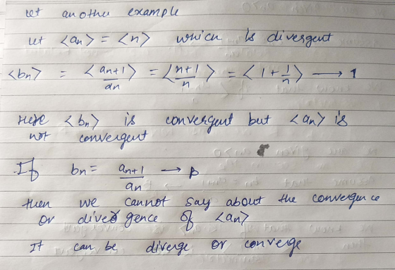 Lxamplu tet an othu divesgeuct wwcn Lan><n> ut ant 1 dn but any is convergued tonveged ant bn= an Cannot Say about the conve