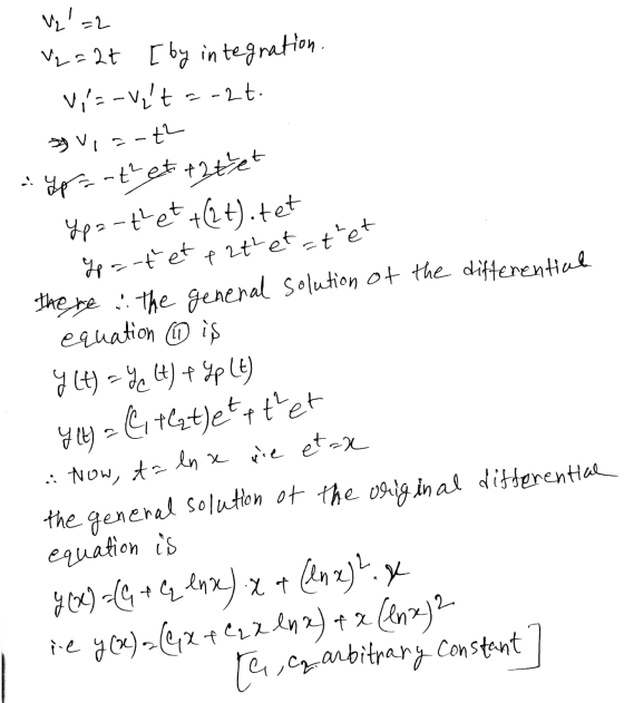 V2 =2 V₂ = 2t [by integration vis-Vet --2t. *v, a-th yp=-thet tot het Ypa-thet +(2+),tet 1. Ypa-t et + 2t etathet there the