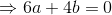 \Rightarrow 6a+4b=0