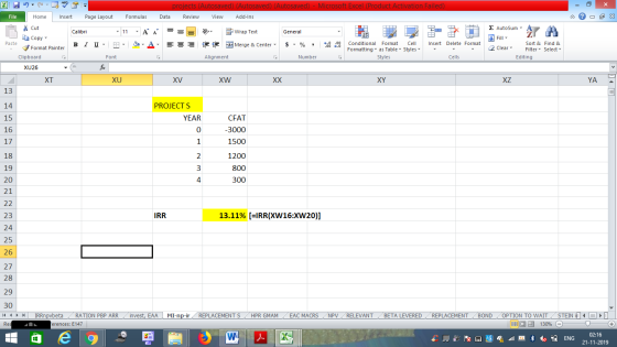 projects (Autosaved) (Autosaved) (Autosaved) - Microsoft Excel (Product Activation Failed) Review File Home Insert Page Layou