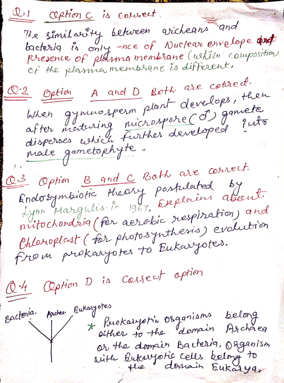 UWA il certion ç is colueet. The similarity between archeans and bacteria A only once of Nuclear envelope anot presence of pl