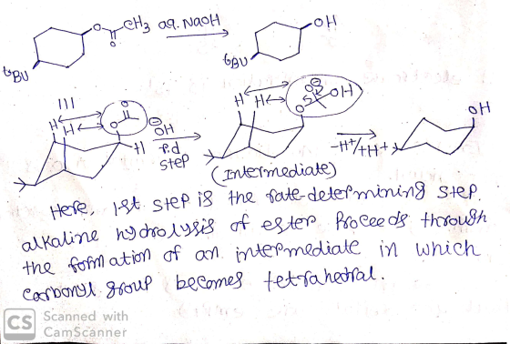 GRU to BU OH C -H7+H+ Step tuli : t t Pid (Intermediate) it here 1st step is the rate-determining step Koline hydrolysis of