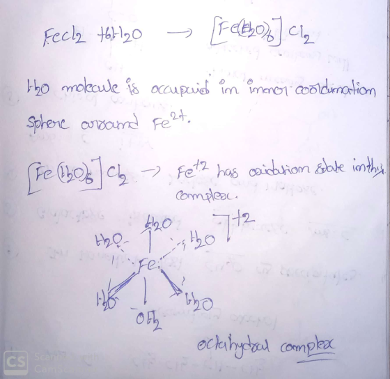 Fecls t6120 ho moleaule is acaupid im inmanc aooldnotion Sprene aanFe 7.Fet2 has coichtiomok inth Complesx Fe Boeh Fe bocorby