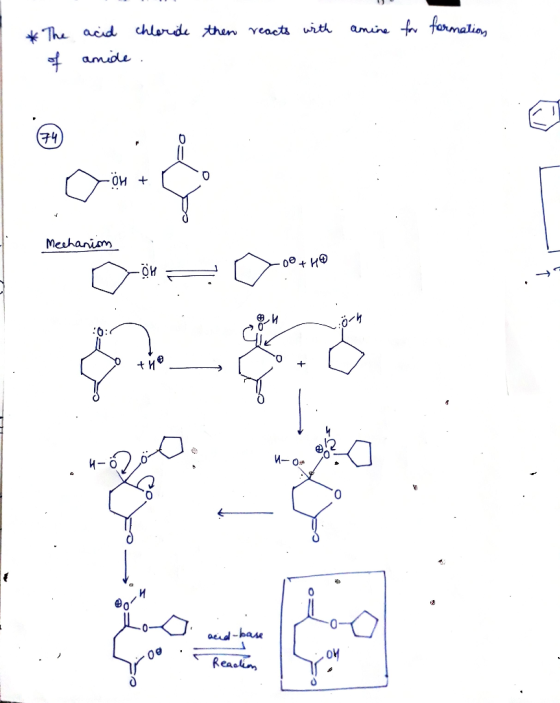 amine f formaliag acid chlerde then veacts with amidle 74 -ОЙ + Meahanim +ие И— О acud-has Reasin