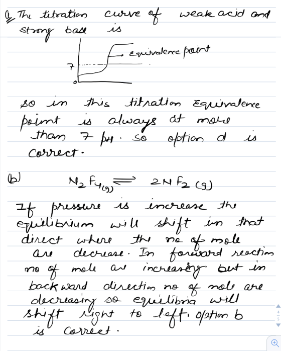 a The titration - strong base curve of weak acid and is f equivalence point so in this titration Equivalence point is always
