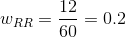 w_{RR}=\frac{12}{60}=0.2