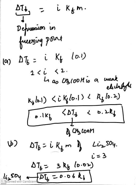 27%, - і Кт. Depressions in freezing point (0) 27, - і К, lo.) 2<i К2. - Las c33100M is a weak .. - electrolyte K,)) <қlo.) R
