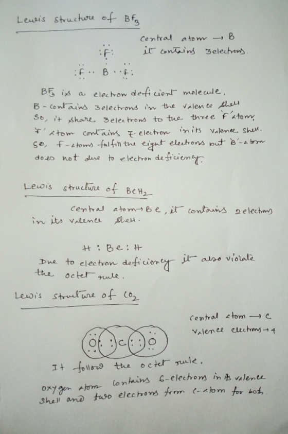 Leweis structure of Bfa central atom - B it contains Zelectrons. f.. Bonfi BE ix a electron deficient molecule. B-contains 3
