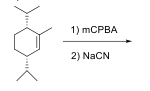 1) mCPBA 2) NaCN