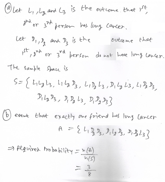 14 @let L, Lg and (3 is the outcome, that ist, gend or god person has long cancer. Let D,,?g and Dp is the ist, and or 3rd pe