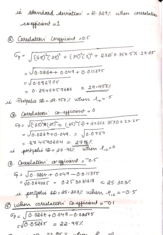ie Standard deviation - 31-3297, when courelalītu coefficient =1 ® Correlation coefficient 30.5 Opa 1665)C-25)? +(35)*C272 +