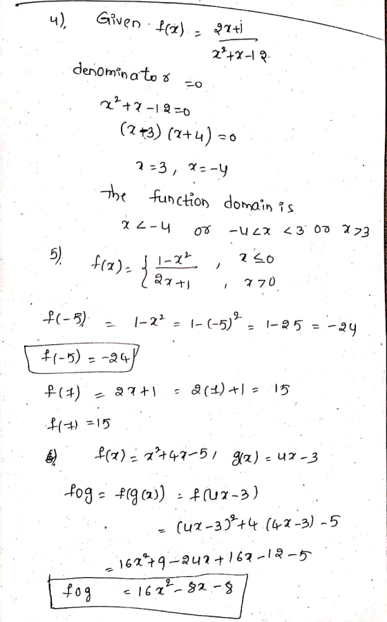 Given fra) - 92+1 4). 2+2-19 20 denominator 2+2-12-0 (213) (2+4) 2-3, 23-4 the function domain is 30 22 - 4 or -U22 <300 273