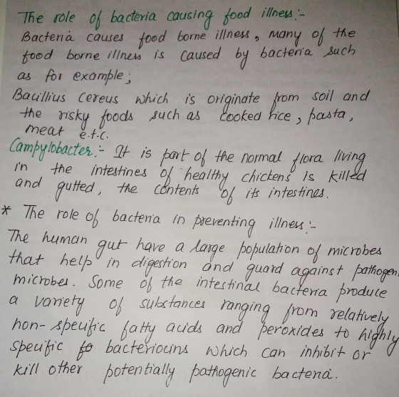 The role of bactevia causing food ilnea Bacteria causes food borne illnes, nany oh -me tood borne illnen is caused by bacteri