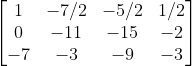 1-7/2 -5/2 1/:2 0-11-15 -2