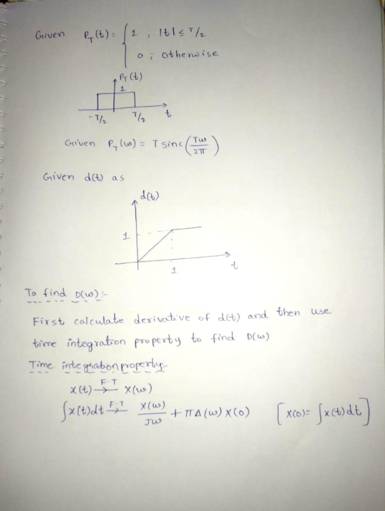 o 斤(t) othew ise も 7% Th Tus Given dc as de) To find DuS) First calculate desivotive of dct) and then use time integ Yatron
