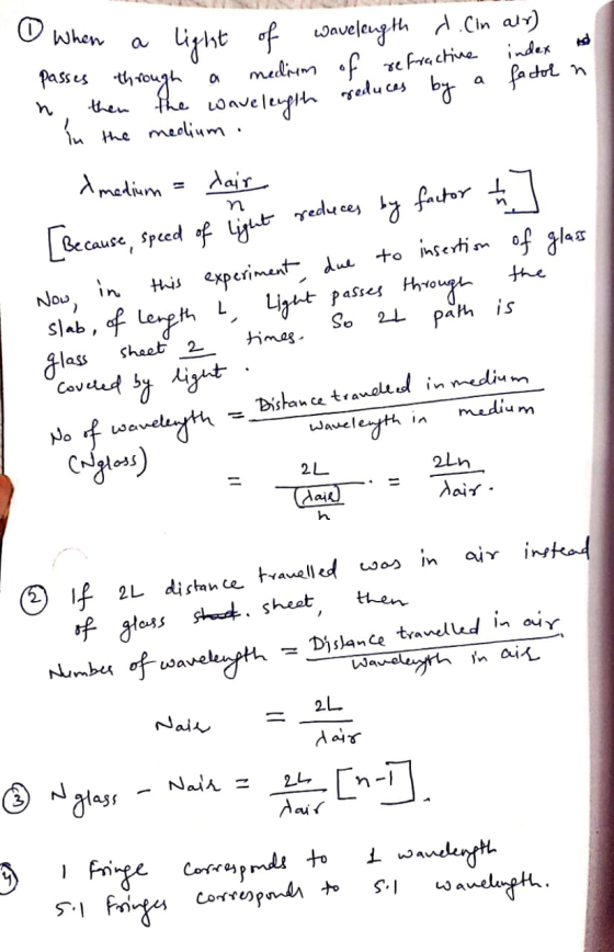 factor in reduces by a When a light of wavelength N. (in alr) . passes through a medium of refractive index to h then the wav