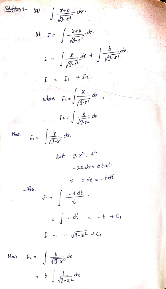 slayton e la J xub der X +b [i +52 Who Now Had fi= 1 de Reet g-x² = +² -2x dezatot 3 xde=-tdt. then i tot 7. 4 - -t tc, F1 =