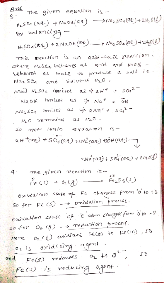 And the given equation is- 9. H2 504 (aq.) + Naokaq) Naz 504 (22.) +242 011) By balancing - H2SO4(69) + 2NaOH (24.) —— Maz