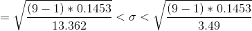 (9 - 1) * 0.1453 13.362 (9 - 1) * 0.1453 3.49