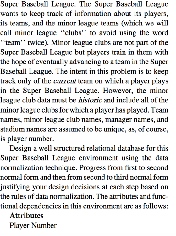 Database Principles Question.. ... Answers to thos