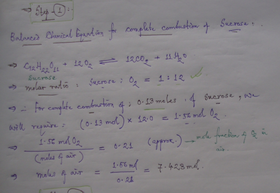 Sueraset Balarcad Chemieal Erundin Conplete combanstin 12c0, 12, ০, े Sucrase Sucrose 1:12 malar Tatio 4 For camplte comfusti