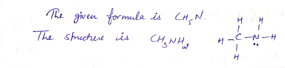 The given The structure H formula is CHN is CH₃NH H HC CAN-H