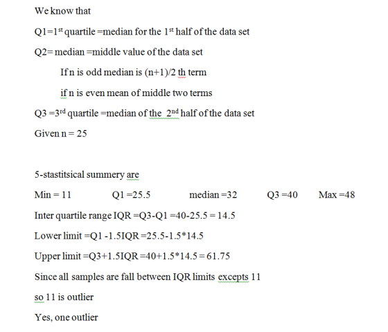 We know that Q1=1st quartile =median for the 1st half of the data set Q2=median =middle value of the data set Ifn is odd medi