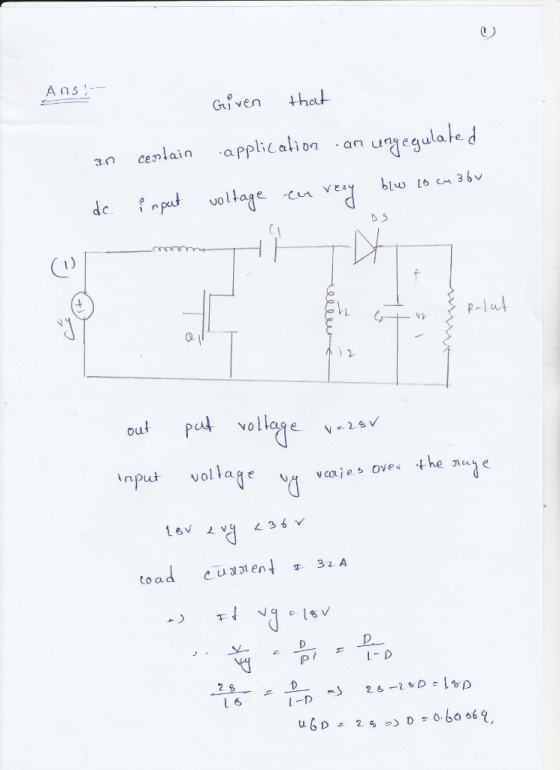 Ans 1) nput volla ae to a