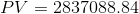 PV = 2837088.84