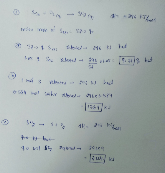 4H 296 Tmo moler man o S 32.0 r relerred 396 KJ het CP 32.0 SA) 9.31 het 296 x1.05 1.oS Sea elorel thns S releared 96 kJ hed