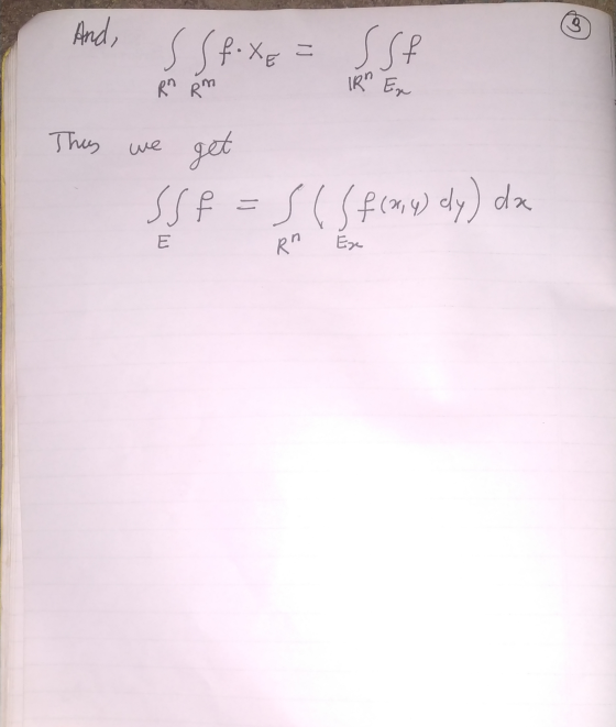 This we get SSf=5(Sfon,y) dy) da Rn Exe