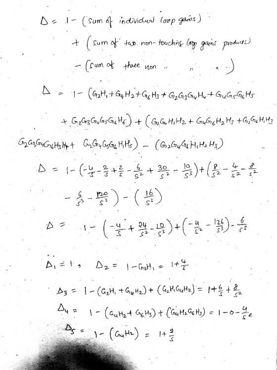 |- (Sum of individued loop geris) + Sum of two. non-touching loogs gains products) (sum of three non -) 1- (G2H,+G4 Hot GGHz