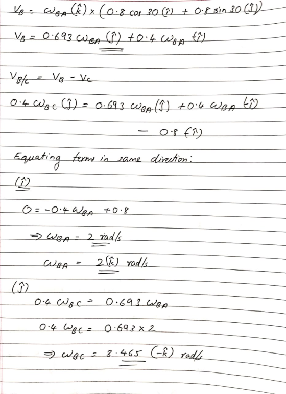 Vge Wan (Alx (0.8 car 30 ( + 0.8 sin 30 (1) Vg = 0.693 CUBA () +0.4 WeA Vote VB - Vc 0 4 Woc (ſ) = 0.693 WBA (f ) +04 WBA ti