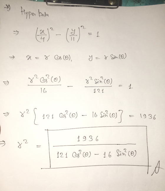 » Hyper bola 3 leje - ()* = 1 d=2 60), y = 2 Sin (0) 210) g? Sin (0) L. 16 121 ? 124 G?CO) – 16 Siħ co}} – 1936 5 j2= 1936 12