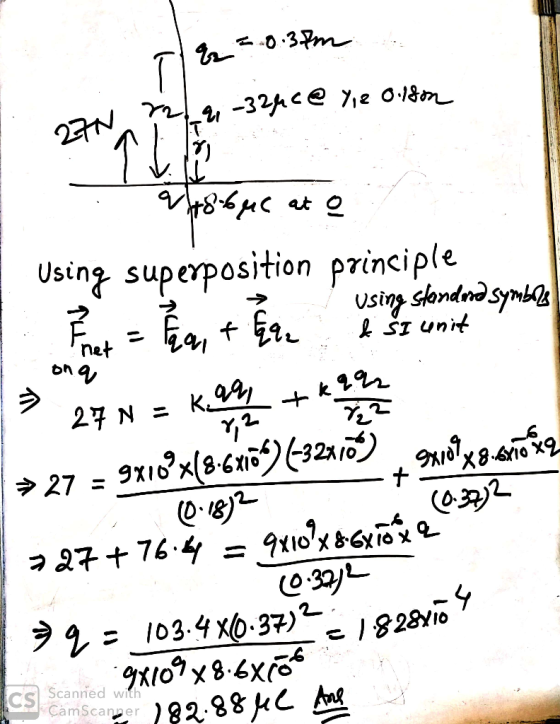 Usin? supeposition principle bh Scannéd with CamScanper