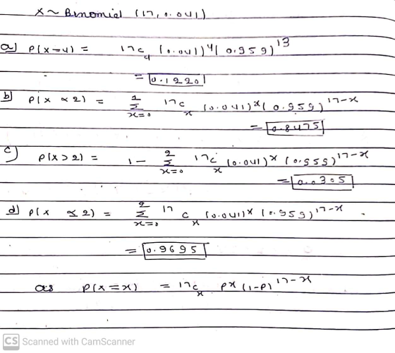 x~ Binomial in, o.oul) 12 (و 595 )۹(۰۰۱) \ a Plx=4) = اوو_وا، و ۱- - (وه لط و ۱۹ Plx ة =2 و دوو )* (ره .د) إكتتهمها ۱۹ ahl =