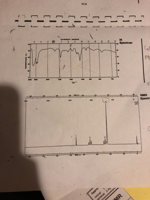 m/e Spectrum E NMR Spectre Appro. vicinal 7 Jeminal 2 H2 MR