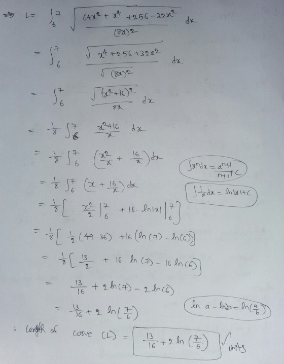 L- 64x² + x4 +256-320² (80) 2 J x4 +256 +32x2 - dx 5 (88) (x2 +16) 2 da 80 Hit - ST (22+19) de ada = lnalec * +16. Antal 177