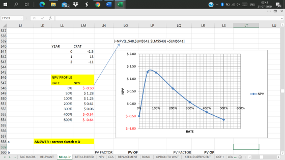 C w ENG 02:43 31-07-2020 99+ 29 Х LT559 . LK LL LM LN LO LP LQ LR LS LT LU 537 538 539 540 541 (=NPV(LL548,$LM$542:$LM$543) +