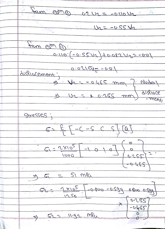 from emo onur -allon Un=-u.ssa from eath 0:410.(-6.5512+0:082122-004 0.025 0.04 displacement; Var -0.465 mm Nodeet Un I o.nss